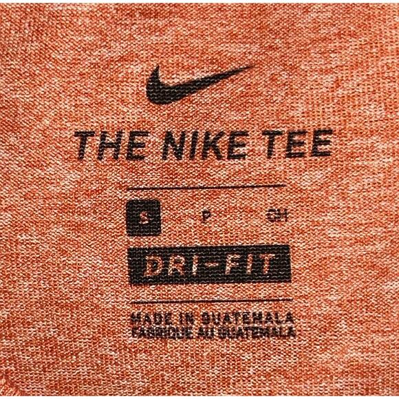 The Nike Tee Dri-FIT Swoosh Logo Orange Athletic T-Shirt Big Kids' Boys Small - Picture 5 of 6